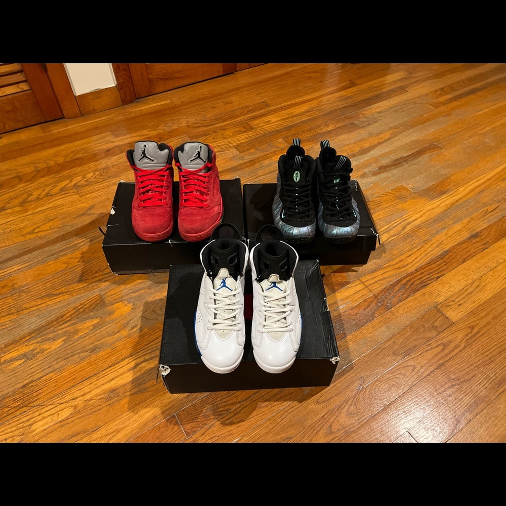These are 8 pairs of Jordan’s in good condition